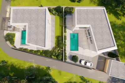 Prodaje se kuća u fazi izgradnje, sa bazenom i pogledom na more u Pomeru