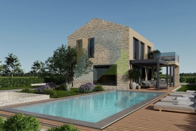 Poreč, Tar, Samostojeća vila s bazenom i pogledom na more, 3 km od mora