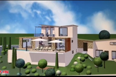 ISTRA, SKITAČA, GRAĐEVINSKO ZEMLJIŠTE SA POGLEDOM NA MORE