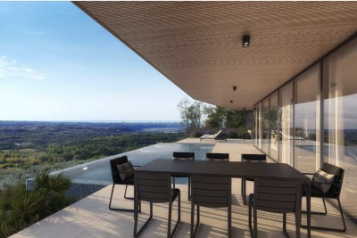 GROŽNJAN, OKOLICA, VILA SA PANORAMSKIM POGLEDOM NA PRIRODU I MORE