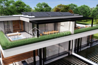 Istrien, Poreč, Umgebung – luxuriöse zweistöckige Wohnung mit Meerblick