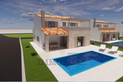 Poreč area, house with swimming pool under construction