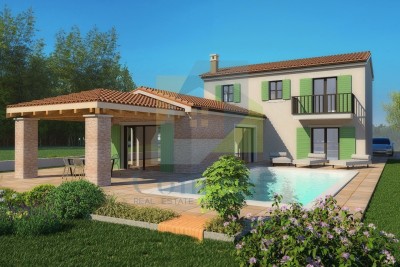 Poreč, okolica, Čudovita hiša s bazenom in pogledom na morje, 8 km od morja