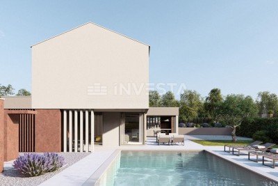 Labin okolica, moderna vila s bazenom na velikoj okućnici