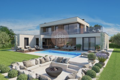 Atraktivna moderna vila u izgradnji s pogledom na more - u izgradnji