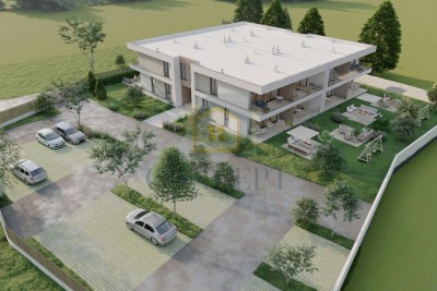 Rovinj, okolica, Stan v pritličju z vrtom, 10 km od morja - v fazi gradnje