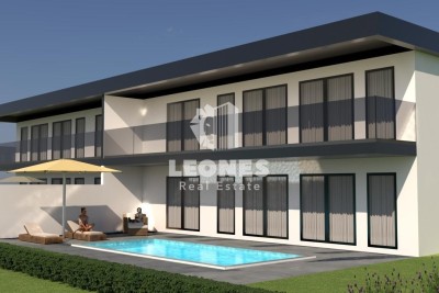 Zemljišče s pogledom na morje z gradbenim dovoljenjem za dvojček - okolica Umaga