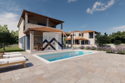 Ližnjan, NOVOGRADNJA, jedinstvena vila u roh-bau fazi, tik do mora!