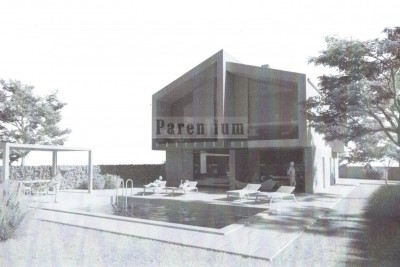 Terreno edificabile con permesso di costruire per la costruzione di una villa con piscina