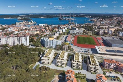 Prodaja stanova u novom stambenom projektu na eksluzivnoj lokaciji, 300 m od mora, Pula, par minuta do šetnice Lungo mare.S6-Z2