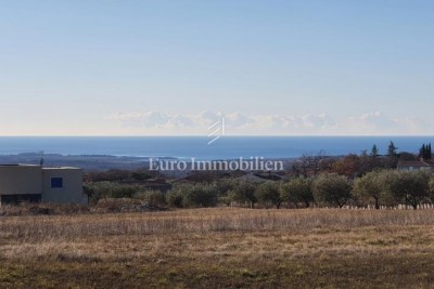 Kaštelir - terreno con vista mare e progetto