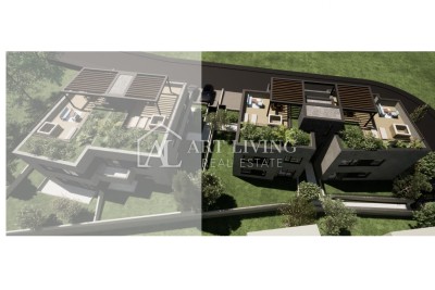 Istrien, Poreč, Luxus-Penthouse mit Dachterrasse und Meerblick – NEUBAU