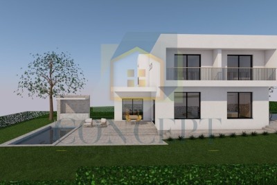 Poreč, okolica, moderna, luksuzna vila s bazenom, 12 km od morja