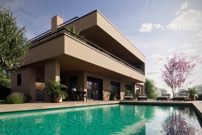 Bei Poreč,Villa mit Pool und Meerblick