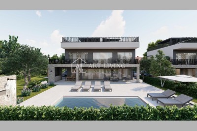 Poreč, eine luxuriöse Villa mit außergewöhnlichem Design, 300 m vom Meer entfernt