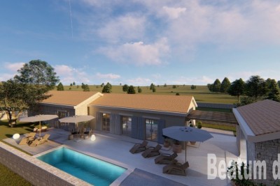 Vila z bazenom v gradnji, 600 m od morja - v fazi gradnje