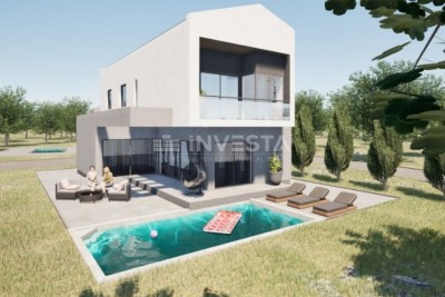 Žminj okolica - građevinsko zemljište 612 m2 s idejnim projektom