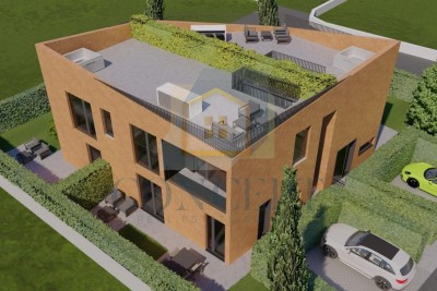 Poreč, Surroundings, Apartment on the 1st Floor with Two Bedrooms and Rooftop Terrace, 3 km from the Sea - under construction