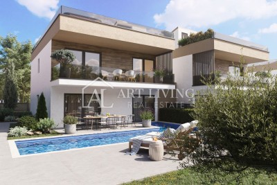 Istra, Brtonigla, okolica - moderna dvojna kuća s bazenom - NOVOGRADNJA