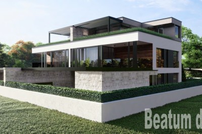 Stan C na prvom katu,sa terasom na krovu,pogled na more, Vabriga - u izgradnji