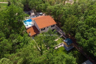 Labin, luksuzna vila s grijanim bazenom i wellnessom