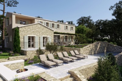 Brtonigla - surroundings, authentic stone villa with swimming pool of modern architecture