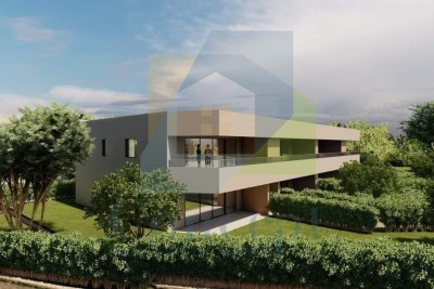 Poreč, okolica, Stan v pritličju s 3 spalnicami in vrtom, 3 km od morja - v fazi gradnje