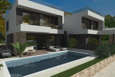 Modernes Reihenhaus mit Dachterrasse und Meerblick Novigrad, Istrien