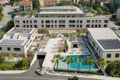 Stanovanje v moderni stavbi z bazenom in garažo 900m od morja - v fazi gradnje