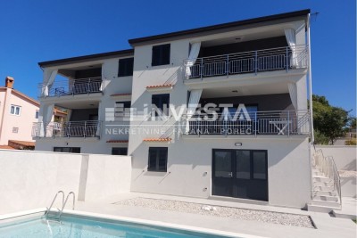 Poreč area, modernly furnished semi-detached villa with pool, new construction