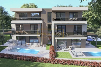 Dvonadstropno stanovanje z bazenom, v bližini Poreča