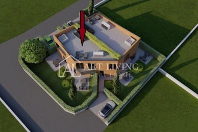 Poreč und Umgebung – modernes Neubau-Apartment mit zwei Schlafzimmern und einer großen Dachterrasse von 52 m²