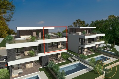 Appartamento al primo piano con terrazza sul tetto, Vabriga ( S4 ) - nella fase di costruzione