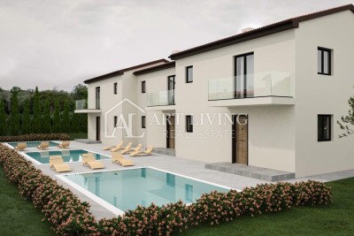 Buje, Kaštel – Triplex mit Pool in ruhiger und schöner Lage – NEUBAU