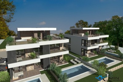 Stan sa krovnom terasom i pogledom na more – Tar (Vabriga) Z2-S3