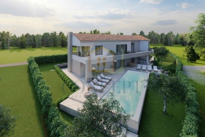Poreč, dintorni, Moderna lusso villa con vista mare, 12 km dal mare